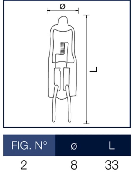 Lampadina alogena Bispina 10W 12V G4 Leuci