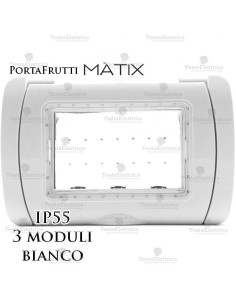 Coperchio 3 posti IP55 compatibile Matix Bticino bianco