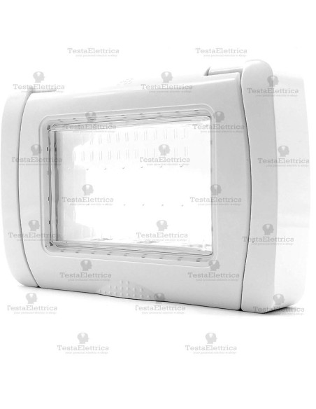 plancia 3 posti IP55 compatibile Matix Bticino bianco