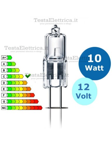 Lampadina alogena Bispina 10W 12V G4 Leuci