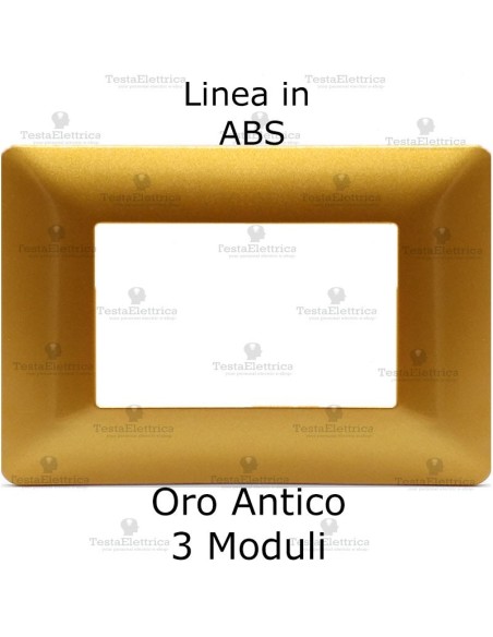 Placca in ABS oro antico compatibile con serie Bticino Matix	