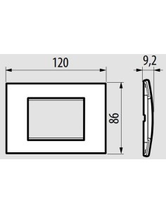 placca bianco perla compatibile bticino matix con cornice cromata cilia 2