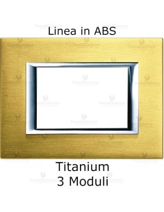  placca compatibile bticino con cornicetta cromata