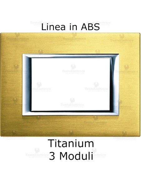  placca compatibile bticino con cornicetta cromata