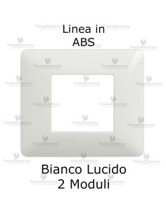 Placca 2 posti scatola tonda compatibile bticino matix