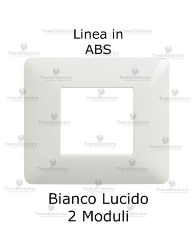 Placca 2 posti scatola tonda compatibile bticino matix