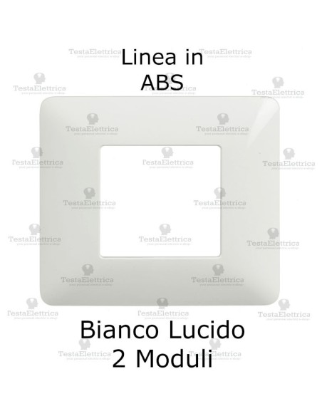 Placca 2 posti scatola tonda compatibile bticino matix