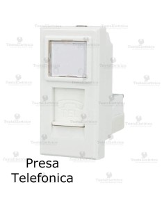 connettore Rj11 compatibile bticino axolute bianca 
