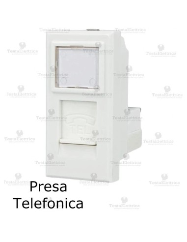 connettore Rj11 compatibile bticino axolute bianca 