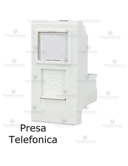 connettore Rj11 compatibile bticino axolute bianca 