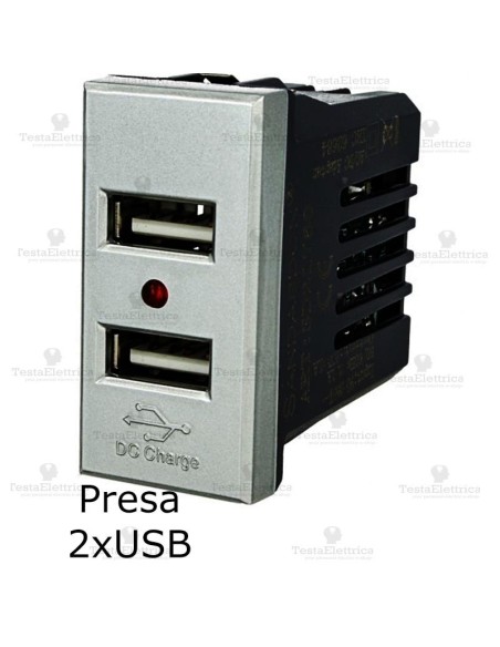 Connettore 2xUSB compatibile bticino axolute Tech