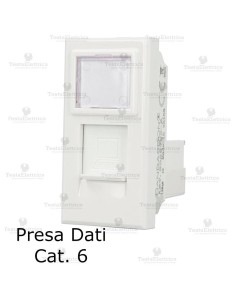 connettore rj45 compatibile bticino axolute bianco