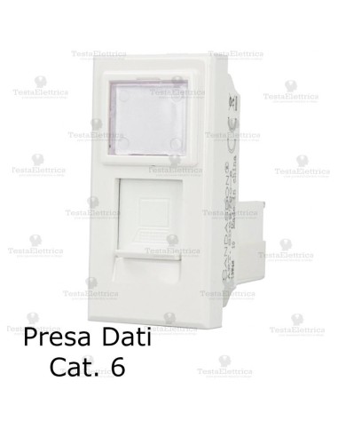 connettore rj45 compatibile bticino axolute bianco