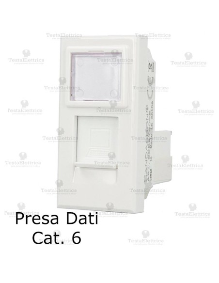 connettore rj45 compatibile bticino axolute bianco