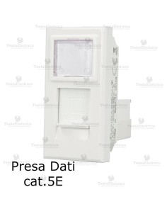 connettore rj45 compatibile bticino axolute bianco