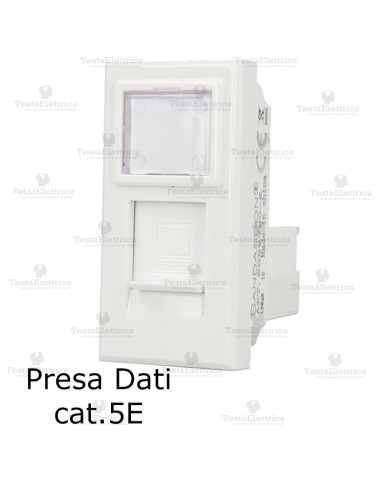 connettore rj45 compatibile bticino axolute bianco