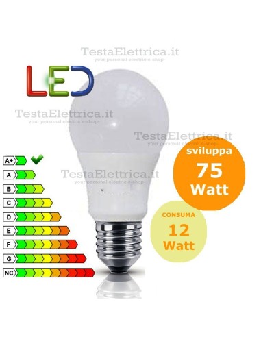 Lampadina a led  goccia 12 Watt E27 Gbc