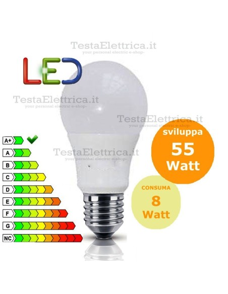 Lampadina a led  goccia 8 Watt E27 Sice