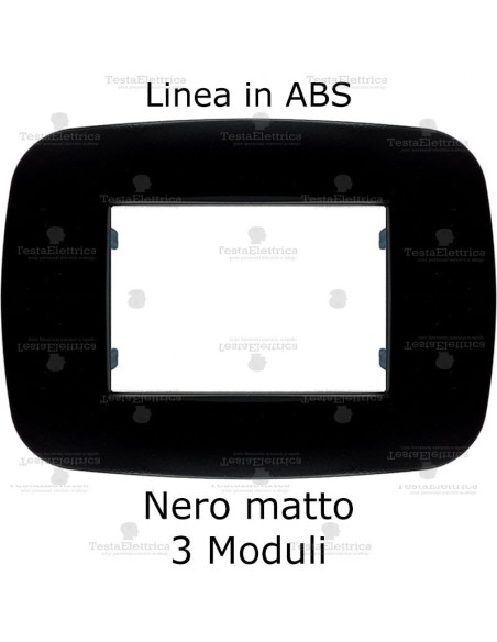 Placchetta nera compatibile bticino living