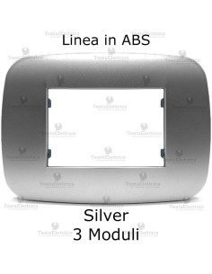 Placchetta compatibile bticino living silver argento