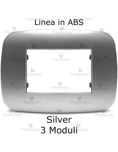 Placchetta compatibile bticino living silver argento