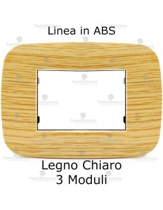 Placchetta legno chiaro compatibile bticino living	
