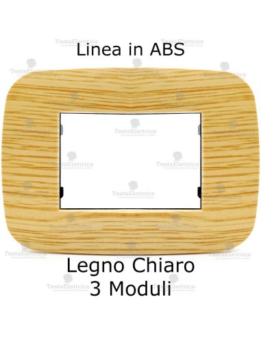 Placchetta legno chiaro compatibile bticino living	