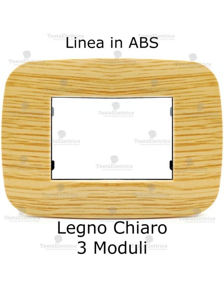 Placchetta legno chiaro compatibile bticino living	
