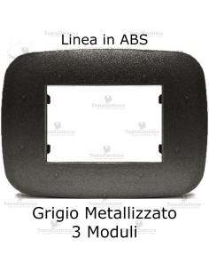 Placca Grigio Metallizzato compatibile con serie Bticino LivingLight