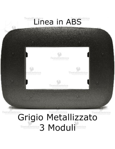 Placca Grigio Metallizzato compatibile con serie Bticino LivingLight