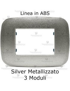 Placca Silver Metallizzato compatibile con serie Bticino LivingLight