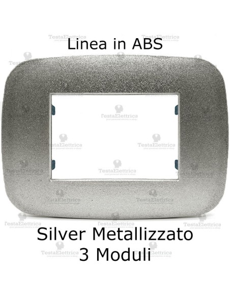 Placca Silver Metallizzato compatibile con serie Bticino LivingLight