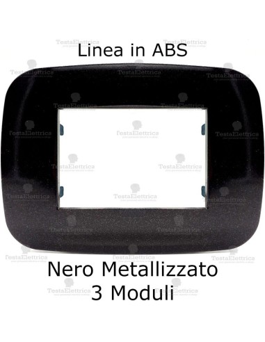Placca Nero Metallizzato compatibile con serie Bticino LivingLight