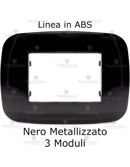 Placca Nero Metallizzato compatibile con serie Bticino LivingLight