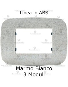 Placca Marmo Bianco compatibile con serie Bticino LivingLight