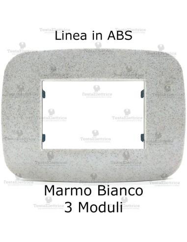 Placca Marmo Bianco compatibile con serie Bticino LivingLight