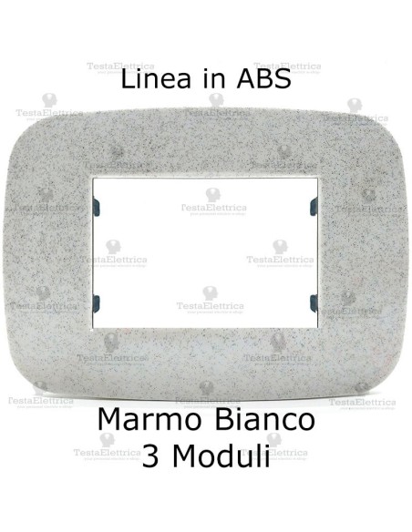 Placca Marmo Bianco compatibile con serie Bticino LivingLight