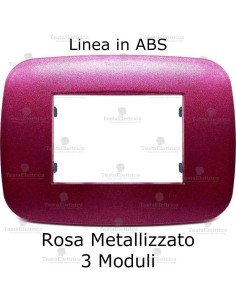 Placca Rosa  metallizzato compatibile con serie Bticino LivingLight