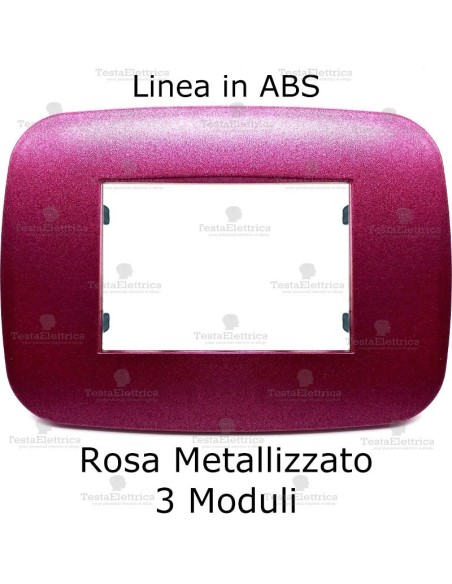 Placca Rosa  metallizzato compatibile con serie Bticino LivingLight