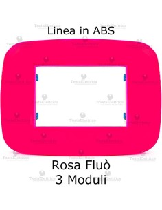 Placca Rosa Fluò compatibile con serie Bticino LivingLight