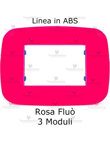 Placca Rosa Fluò compatibile con serie Bticino LivingLight