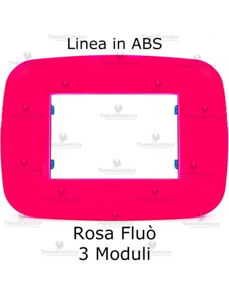 Placca Rosa Fluò compatibile con serie Bticino LivingLight