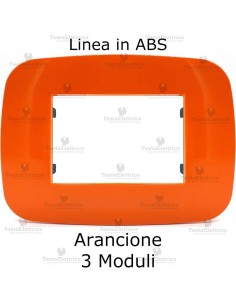 Placca Arancione 3,4 e 7 moduli in ABS compatibile con serie Bticino LivingLight