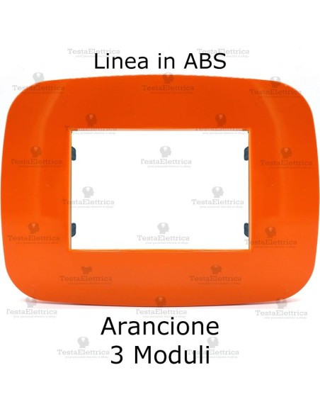 Placca Arancione 3,4 e 7 moduli in ABS compatibile con serie Bticino LivingLight