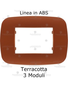 Placca Terracotta 3,4 e 7 moduli in ABS compatibile con serie Bticino LivingLight