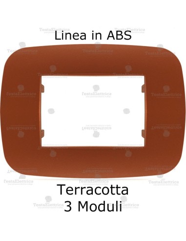 Placca Terracotta 3,4 e 7 moduli in ABS compatibile con serie Bticino LivingLight