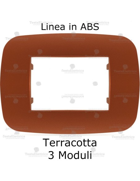 Placca Terracotta 3,4 e 7 moduli in ABS compatibile con serie Bticino LivingLight