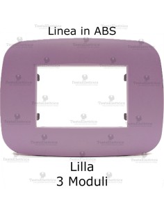 Placca Lilla 3,4 e 7 moduli in ABS compatibile con serie Bticino LivingLight