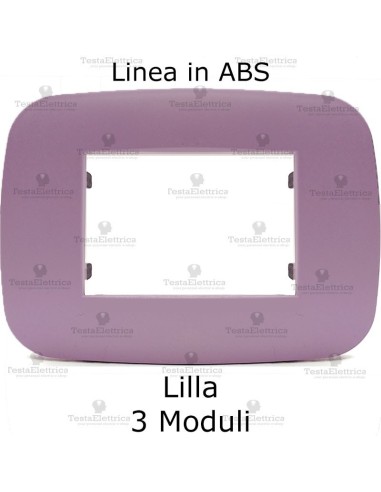 Placca Lilla 3,4 e 7 moduli in ABS compatibile con serie Bticino LivingLight