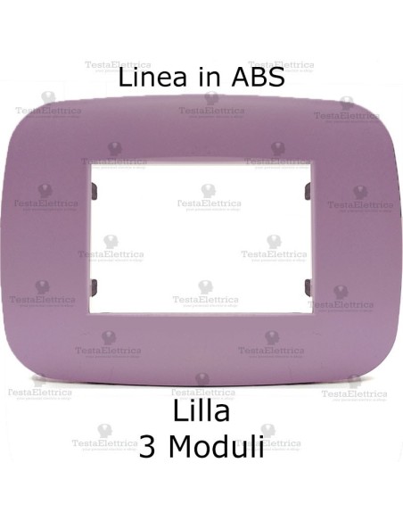 Placca Lilla 3,4 e 7 moduli in ABS compatibile con serie Bticino LivingLight